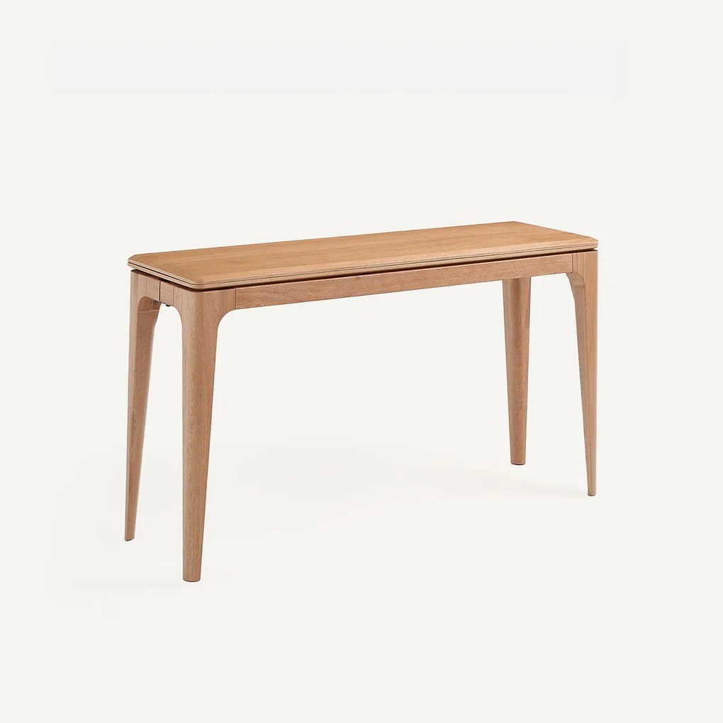 Uitschuifbare consoletafel, massief eiken en eikenfineer, SANARA