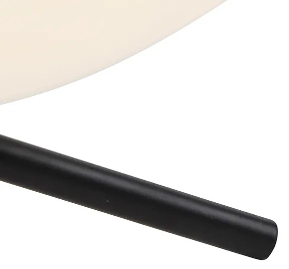 Design tafellamp zwart 33 cm met opaal glas - Hero Design E27 rond Binnenverlichting Lamp