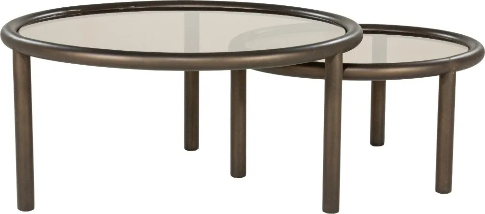 Set Van 2 Ronde Salontafels - 60 X 60cm.