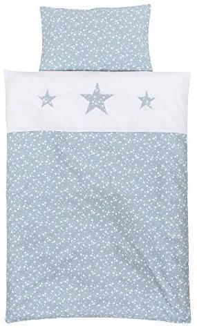 Piqué beddengoed voor babybedje, Azure Stars wit, Multi Color, One Size
