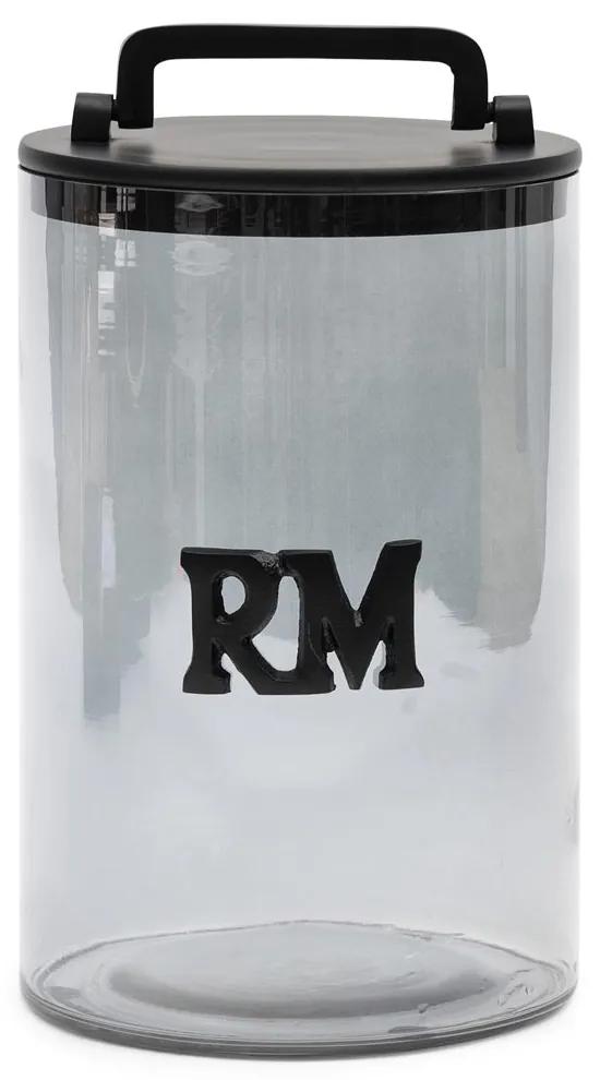 Rivièra Maison - RM Smoked Glass Storage Jar L - Kleur: zwart