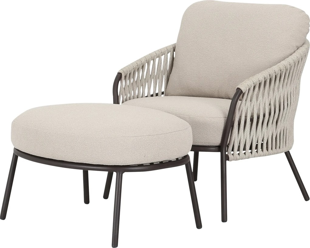 Sarenza lounge balkonset 2 delig zand rope terre frame