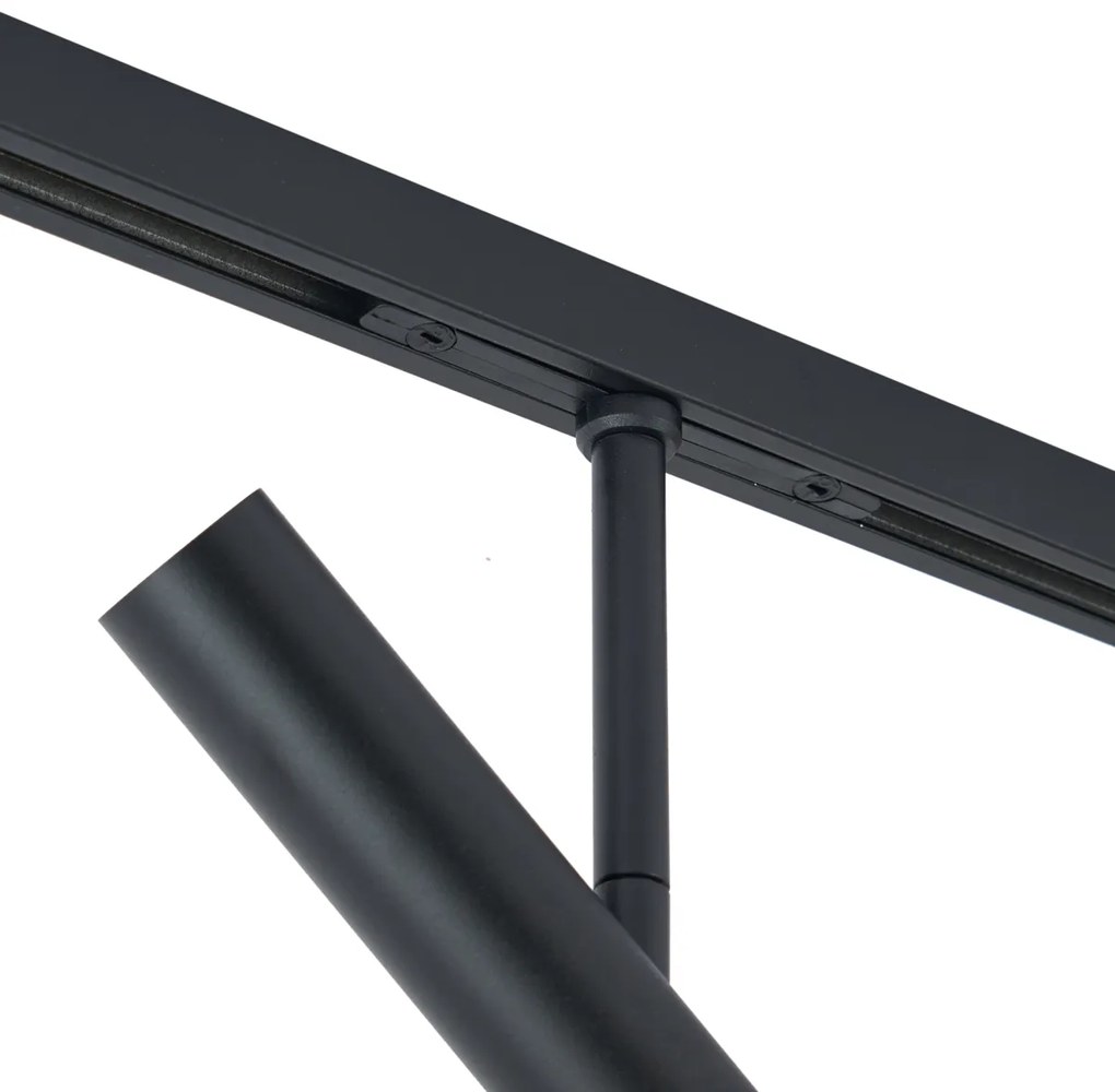 Modern railsysteem zwart met 6 Spot / Opbouwspot / Plafondspots zwart 1-fase - Slimline Avery Modern G9 Binnenverlichting Lamp