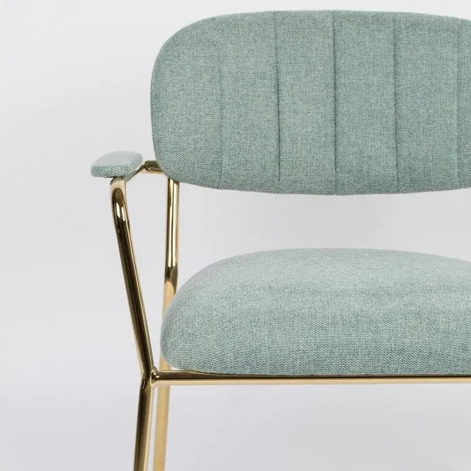 White Label Living Lounge Stoel Jolien Groen