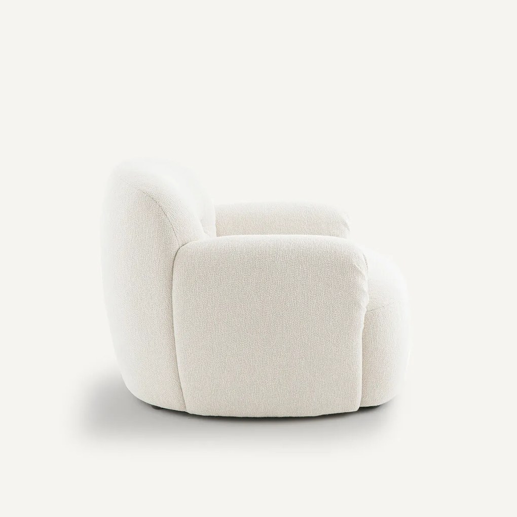 Fauteuil in geplooid melêestof, Malwo