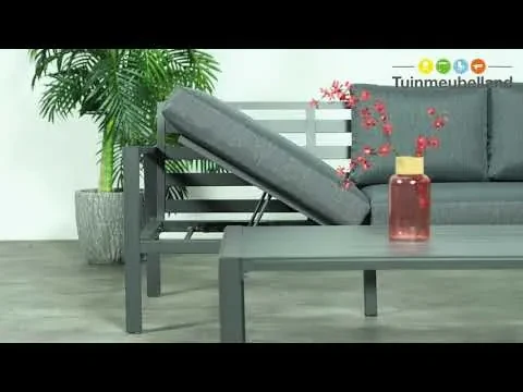 Garden Impressions Denver loungeset 4-delig - zwart