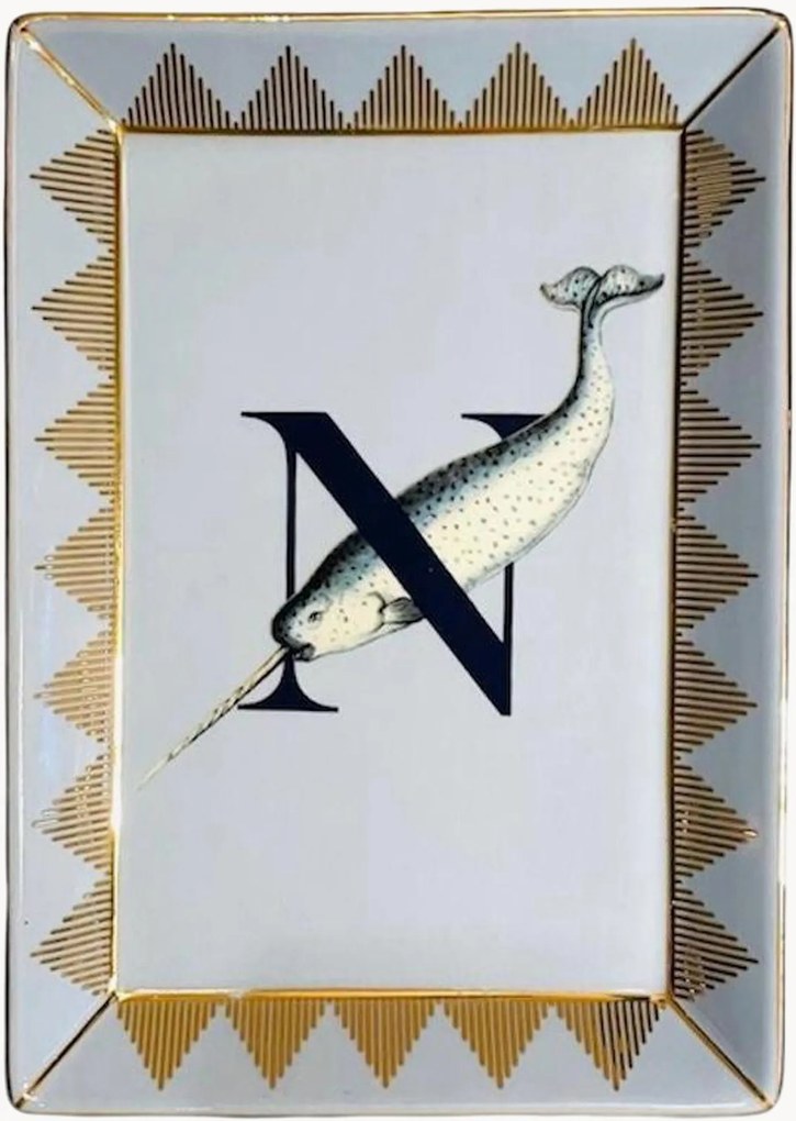 Decoratief dienblad Narwahl van Fine Bone China
