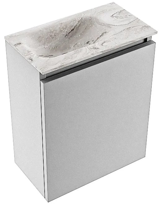 Mondiaz Ture DLux toiletmeubel 40cm plata met wastafel glace links zonder kraangat