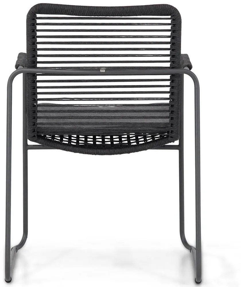 Tuinstoel stapelbaar Rope Grijs-antraciet Taste Elba   incl. Lifestyle Garden Furniture cushion (1 stuk)