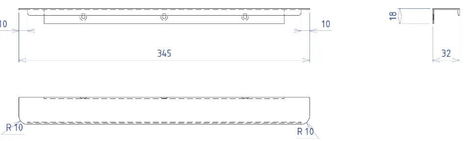 Sapho Sitia meubelgreep 35cm wit mat