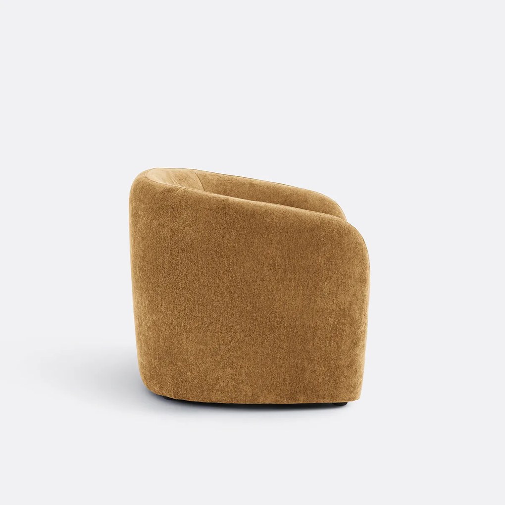Fauteuil in fijne chenille, LANDINE