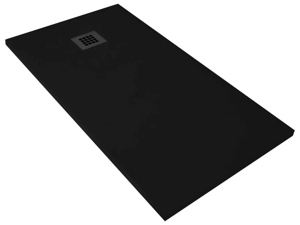 SaniGoods Slate composiet douchebak zwart 120x90cm anti-slip