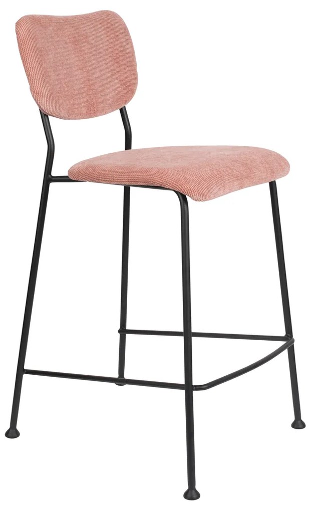 Zuiver Benson Lage Barkruk Stof Roze