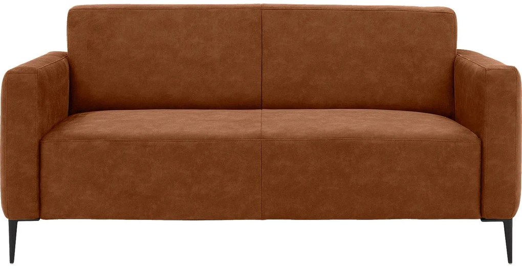 Goossens Key West cognac, micro leer, 2,5-zits, modern design