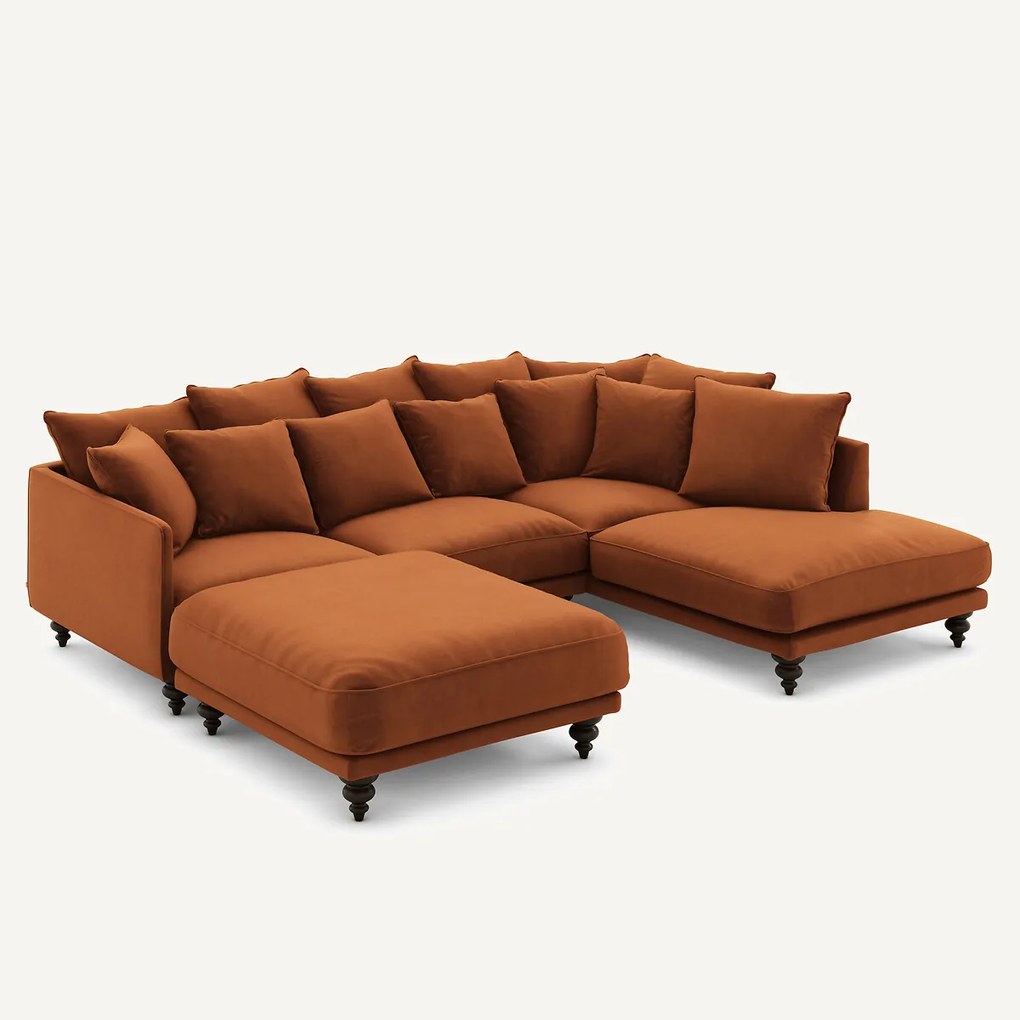 Voetenbank in fluweel, Lazare