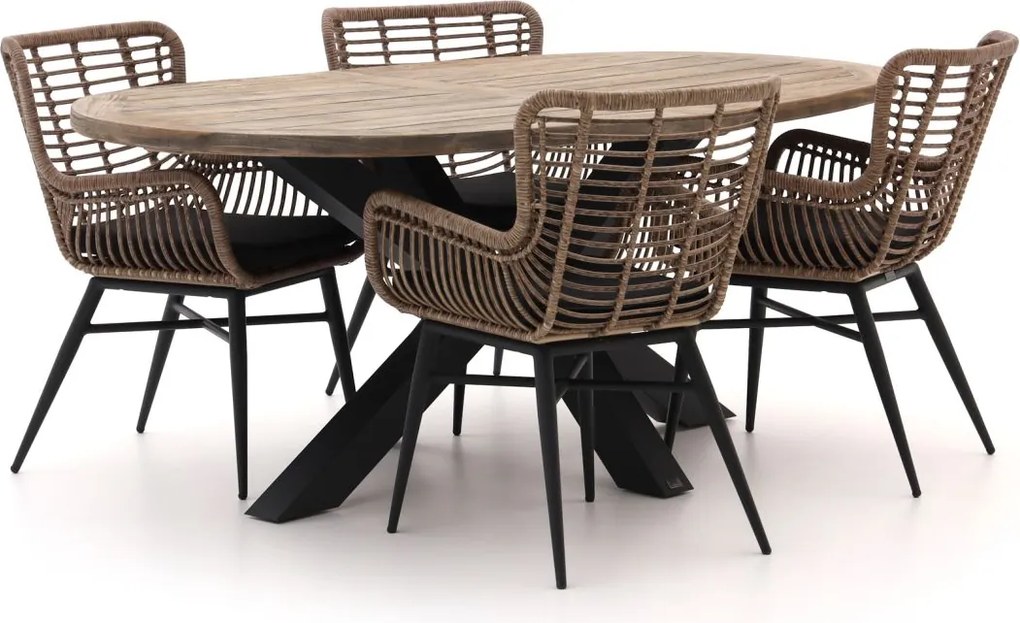 Diningset Intenso  | 4 personen | Tuinset teakhout | 5-delig | Kees Smit Tuinmeubelen