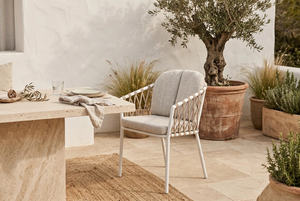 Tuinset 4 personen 160 cm Rope Wit Lifestyle Garden Furniture Morano/Tavona