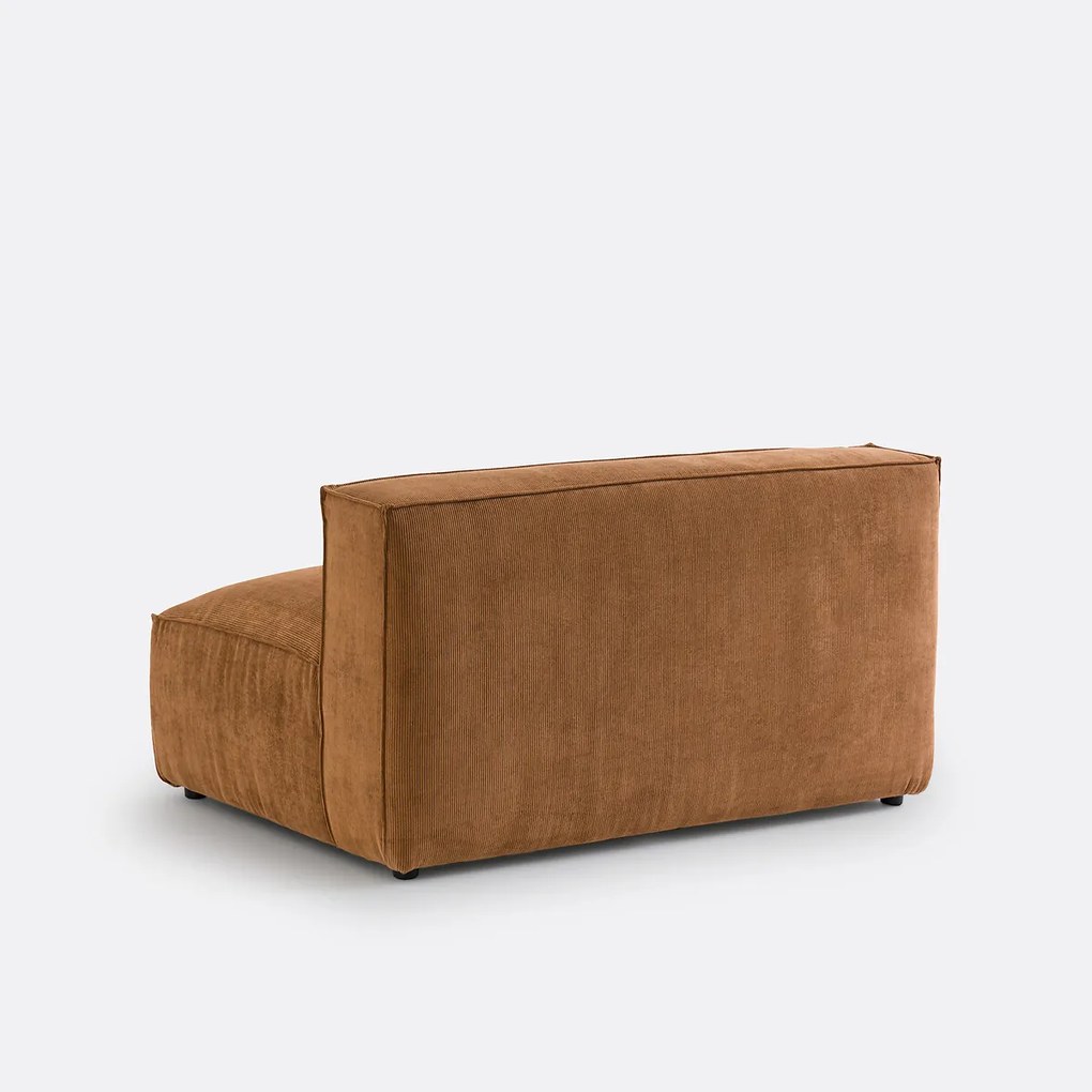 Element voor modulaire bank, 2-zit, in ribfluweel, Seven