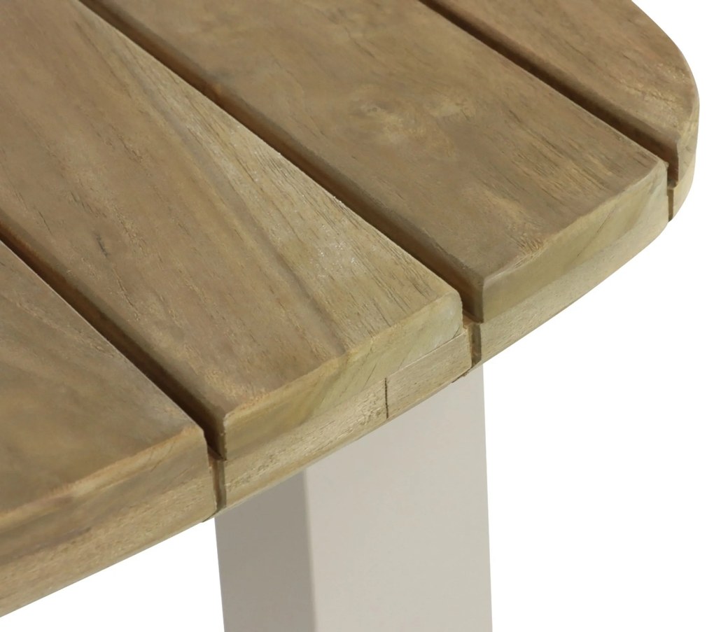 Dining Tuintafel rechthoekig 180 x 115 cm Aluminium/Teak Taupe Falcon/Talai