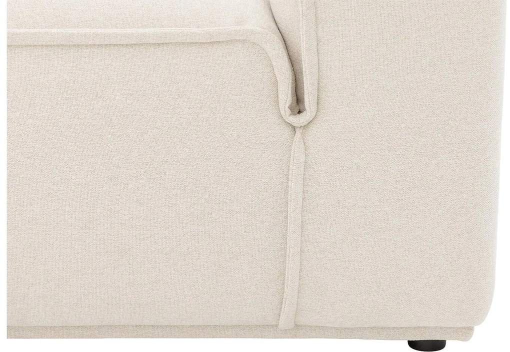 Goossens Excellent Bank Sens wit, stof, 1,5-zits, urban industrieel met chaise longue links