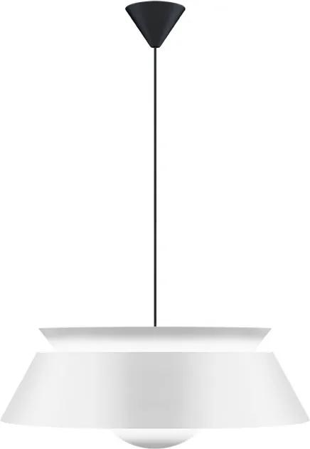 UMAGE Cuna Wit - Ø 38 cm - Hanglamp - Koordset zwart- Lampenkap - Koord - Metaal - Ovaal - Design