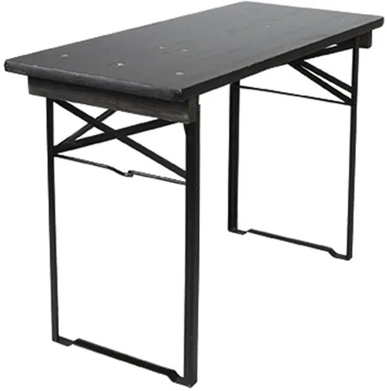 Inklapbare picknicktafel zwart 120 x 50 cm- FSC keurmerk