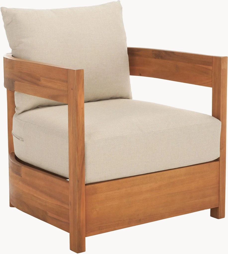 Tuinarmstoelen van acaciahout Kento, 2-delig