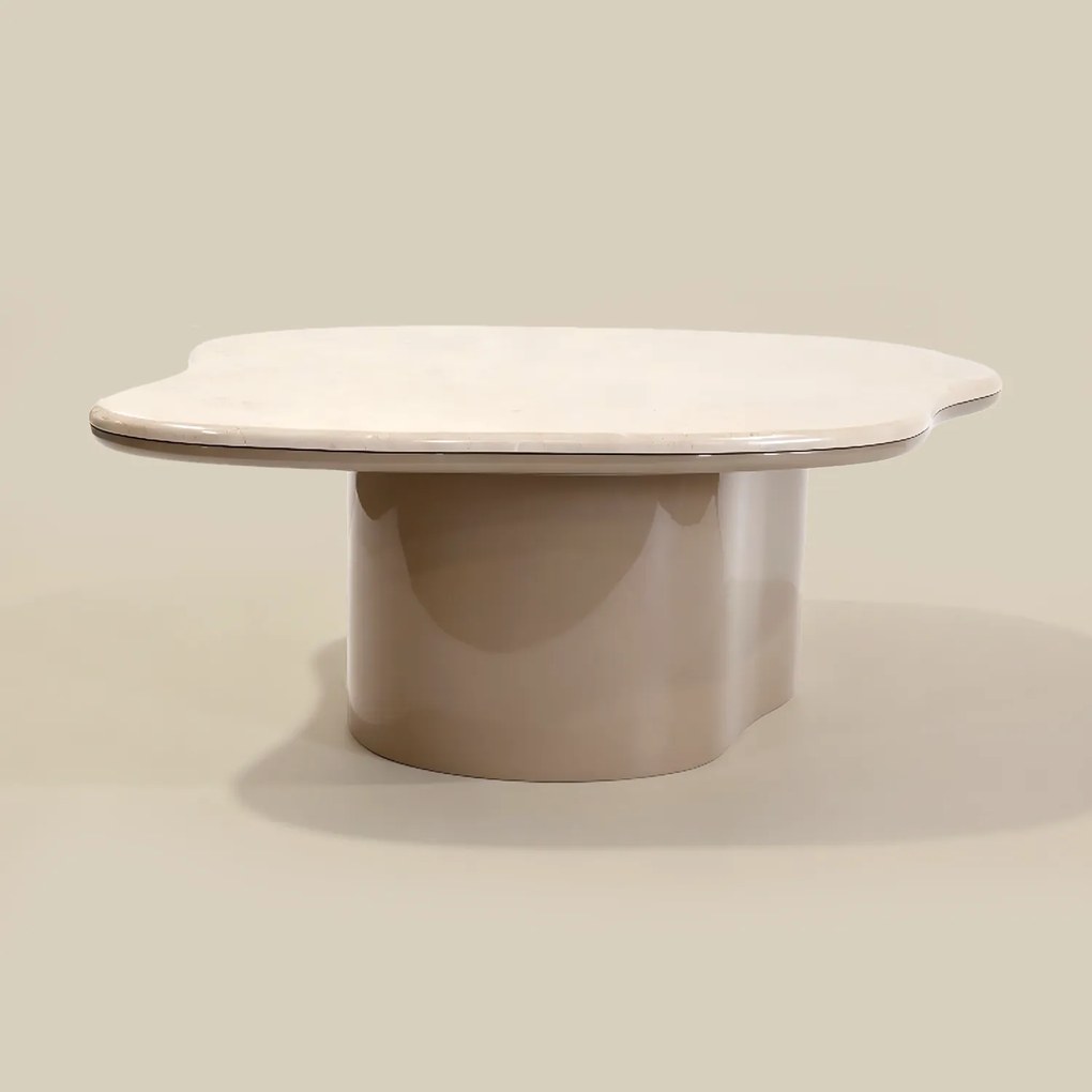 Salontafel Hoogglans Marmer Organisch - 100.5 X 79cm.