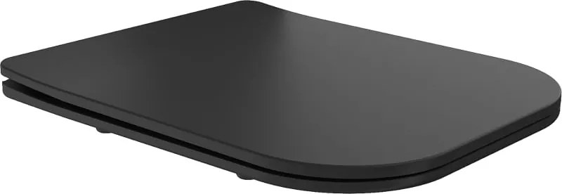 Mexen Teo zacht sluitende slanke zitting, duroplast, zwarte mat - 39060185