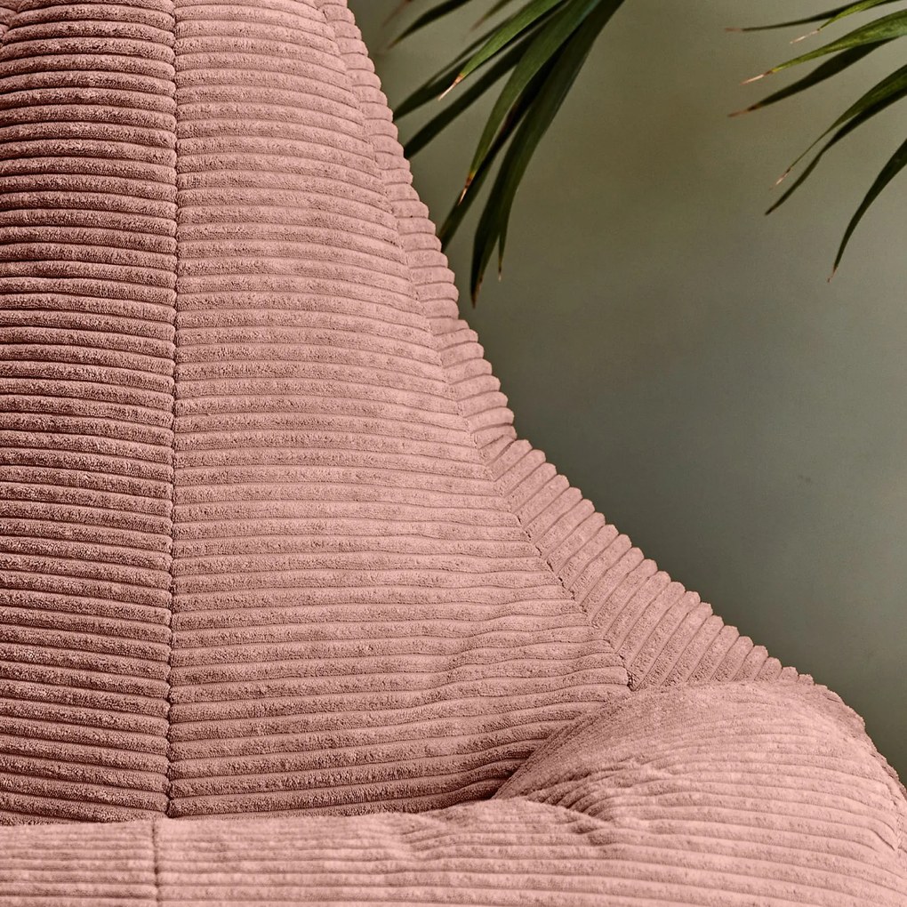 Cloudy Cord Zitzak Stoel - Roze