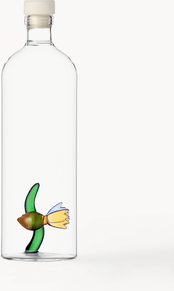 Handgemaakte karaf Fish van borosilicaatglas, 1.1 L