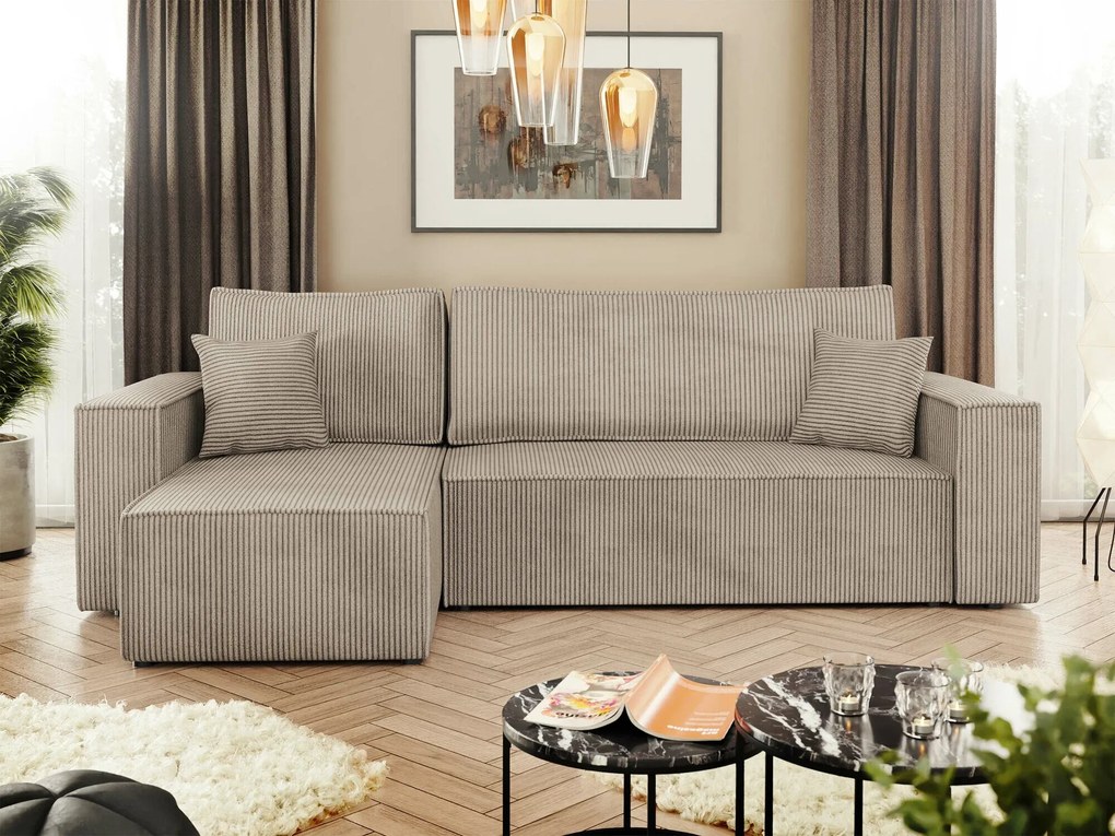 Hoekbank Vespes, Aanwezig, Aanwezig, 244x145x82cm, 91.5 kg, Poten: Kunststof