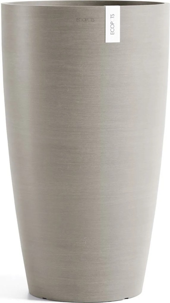 Ecopots bloempot Stockholm High 60- Rond - Taupe - Diameter 35 x H60 cm