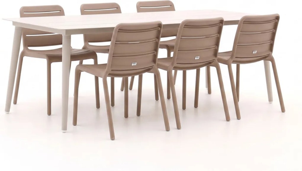 Diningset Forza  | 6 personen aluminium | Tuinset stapelbaar | 7-delig | Kees Smit Tuinmeubelen