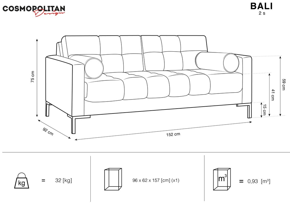 2-zitsbank Bali velvet | Cosmopolitan Design
