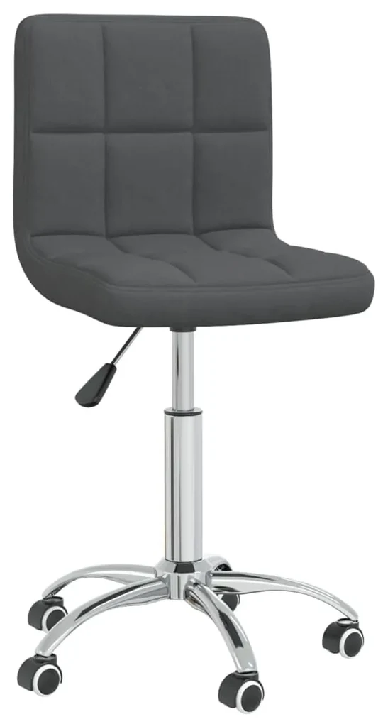 vidaXL Eetkamerstoelen draaibaar 6 st stof donkergrijs