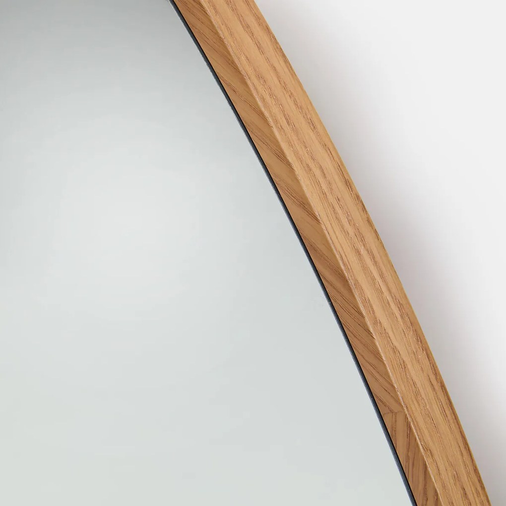 Grote ronde spiegel, eikenfineer, diameter 140 cm, IODUS