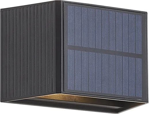 Buiten wandlamp zwart incl. LED 2-lichts IP65 solar - Christof