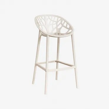 Ores Hoge Tuinstoel Van Polypropyleen Tapioca Beige & ↑75 Cm - Sklum