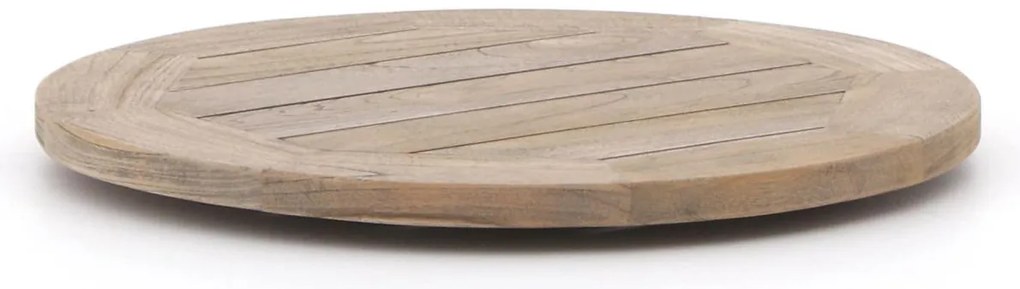 Dienblad voor buiten en binnen  | ROUGH-X | Teakhout | Old Teak Greywash | ø 55cm | Kees Smit Tuinmeubelen