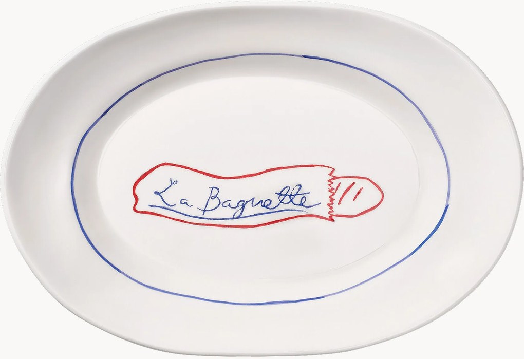 Handbeschilderde serveerplateau Picnic