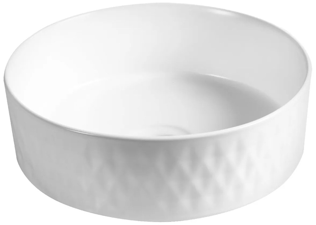Kerra KR704 waskom rond glans wit 36x36x12cm