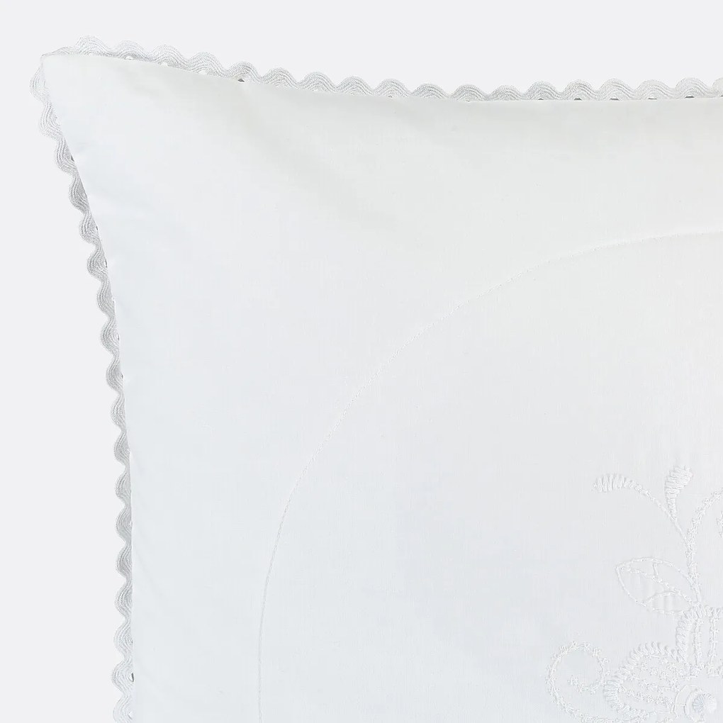 Geborduurde vierkante kussenhoes in katoen, Tennessee