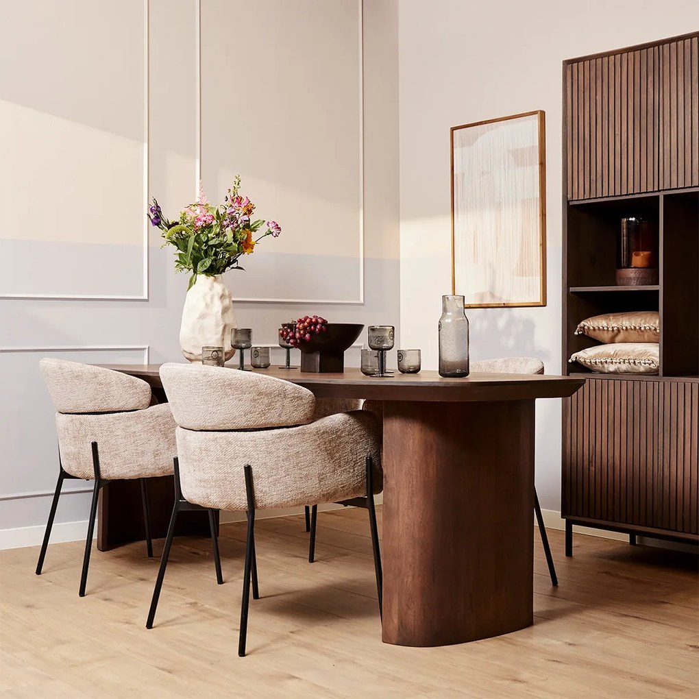 Starfurn Mare Eettafel Walnoot Deens Ovaal 240 Cm - 240 X 100cm.