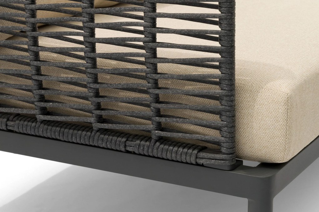 Hoek loungeset 5 personen Aluminium/wicker Grijs Coco Ibiza