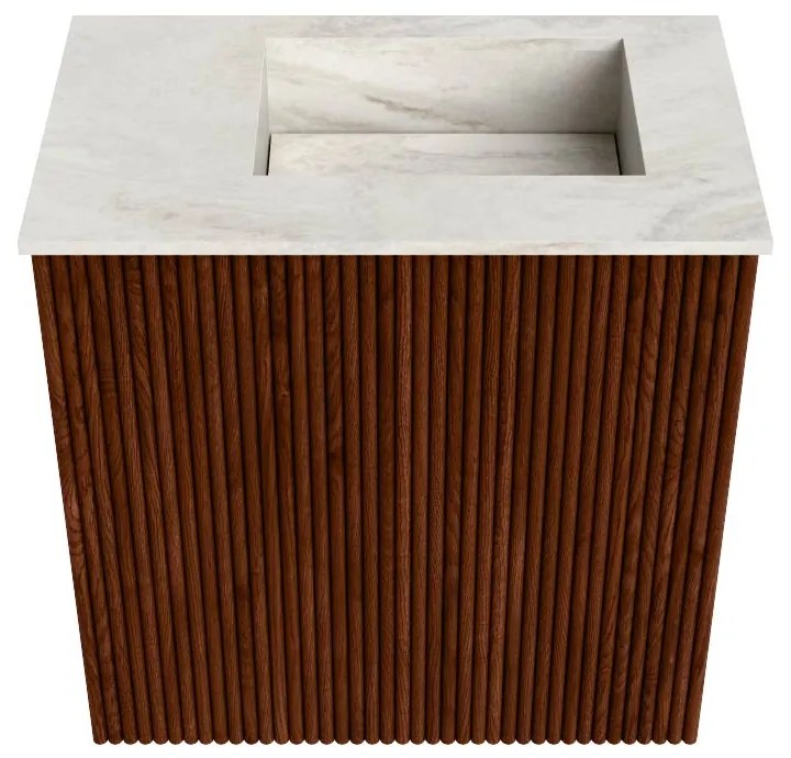 Mondiaz Joya DLux 40cm toiletmeubel ruby met wastafel faye rechts zonder kraangat ostra
