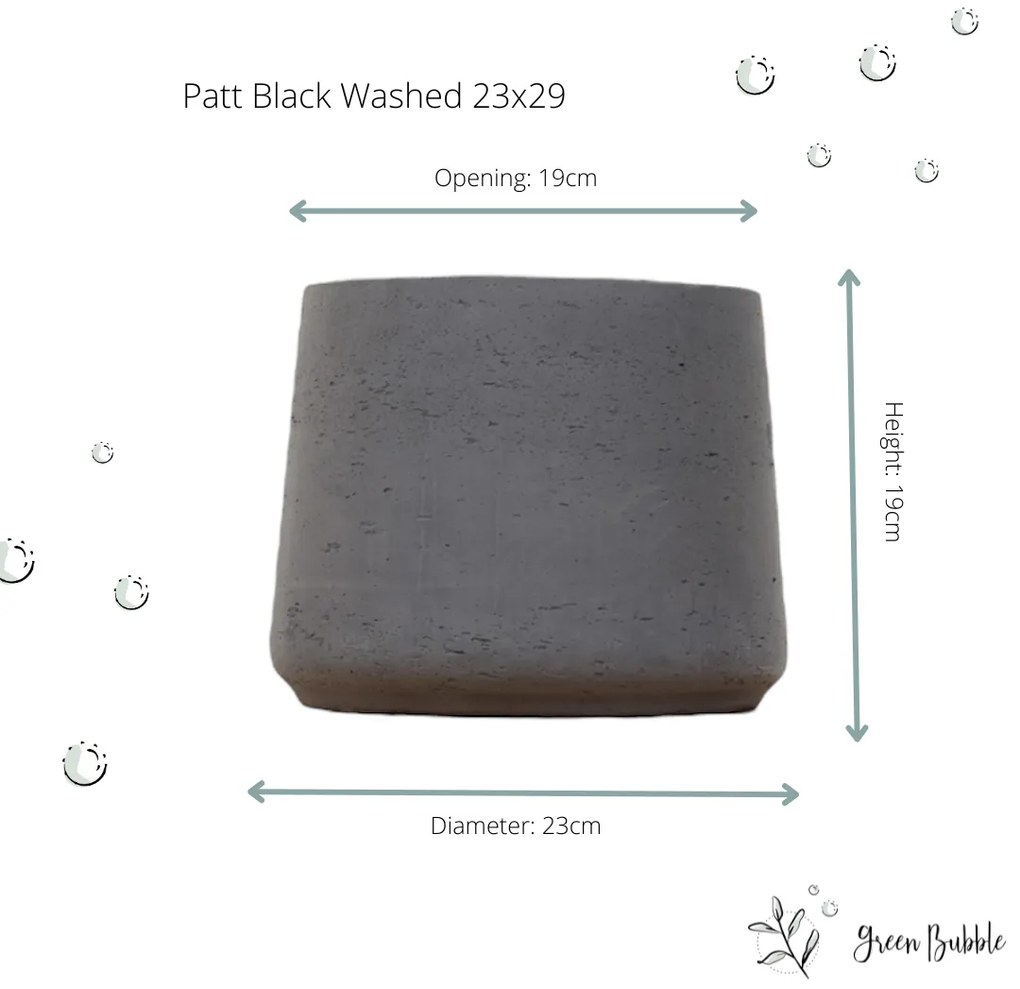 Pot Patt Black Washed