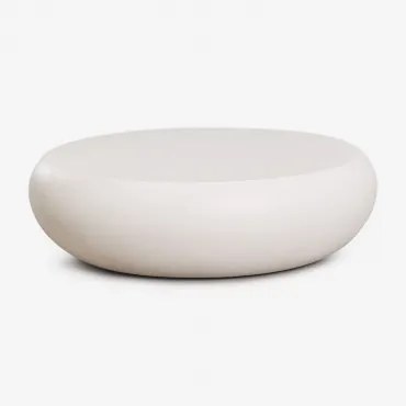 Xaria Betonnen Salontafel ↔︎ 100 Cm & Wit - Sklum
