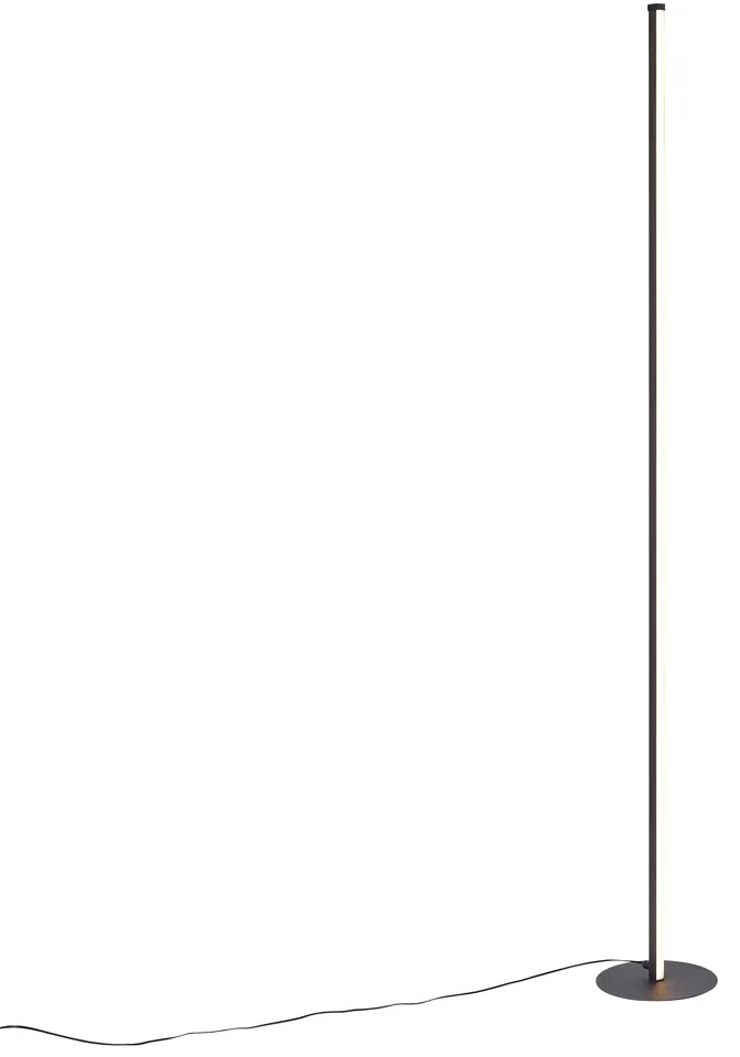 Design vloerlamp zwart incl. LED met touch dimmer - Clutch