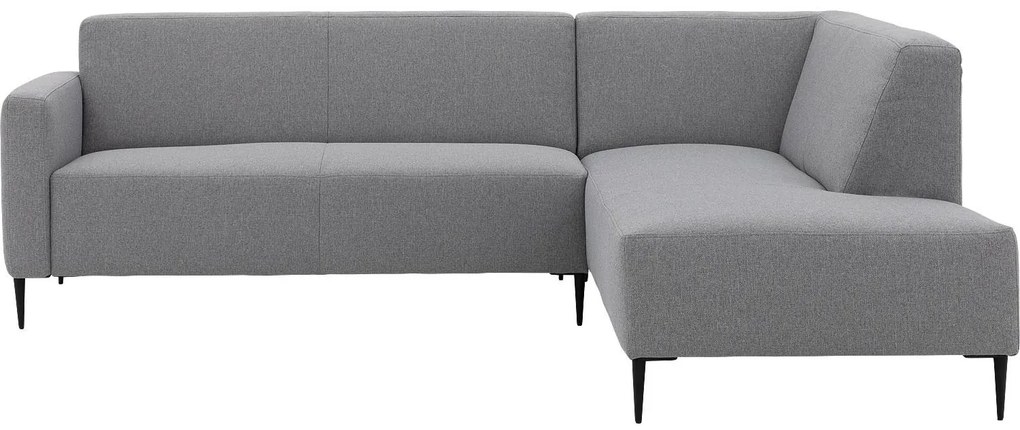 Goossens  Key West grijs, stof, 2,5-zits, modern design met ligelement rechts